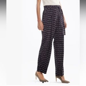 MM Lafleur Flynn Trousers swipe print pants missing sash size 10